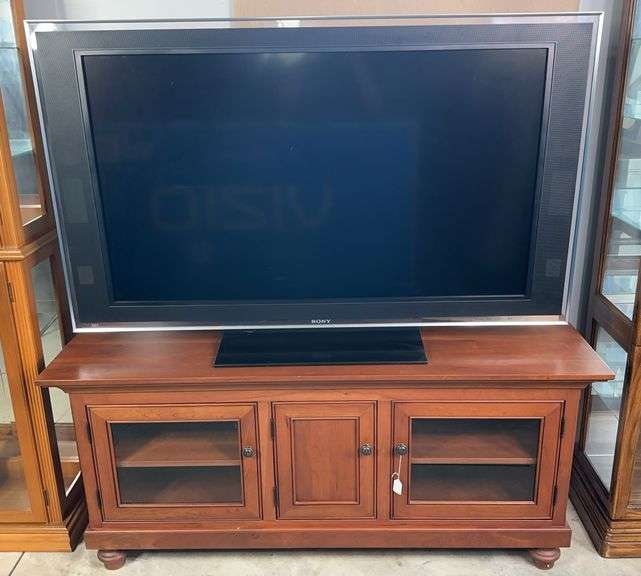 Entertainment Center With 50" Sony Television. image