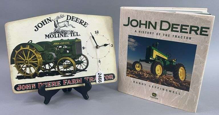 Metal John Deere Clock And Book image