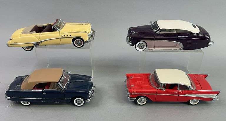 Four Die Cast Cars Mercury Buick Chevy image