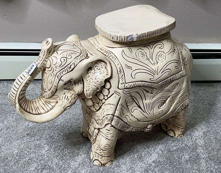 Ceramic Indian Elephant Planter Stand image