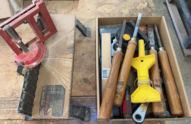 Lathe Tools, Miter Box, & Hand Tools image