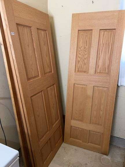 (5) Nice Unfinished Solid Oak Door Slabs image