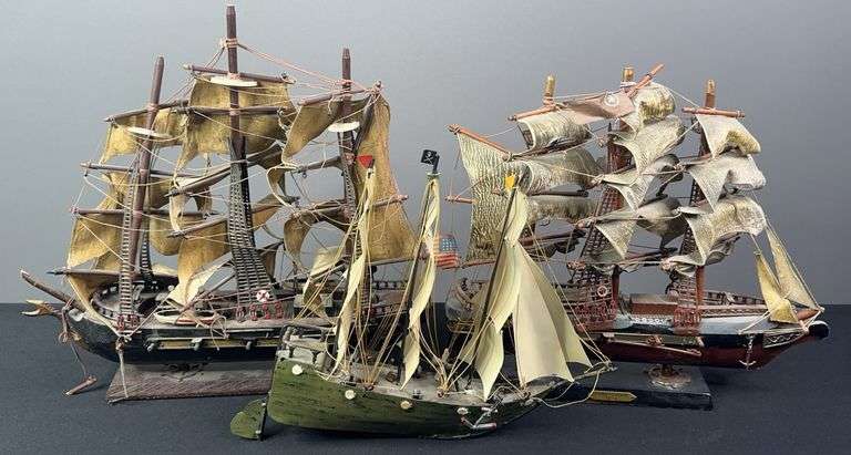 (3) Model Sailing Ships image