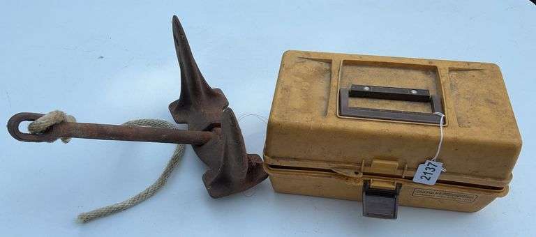 Boat Anchor and Yellow Tackle Box image