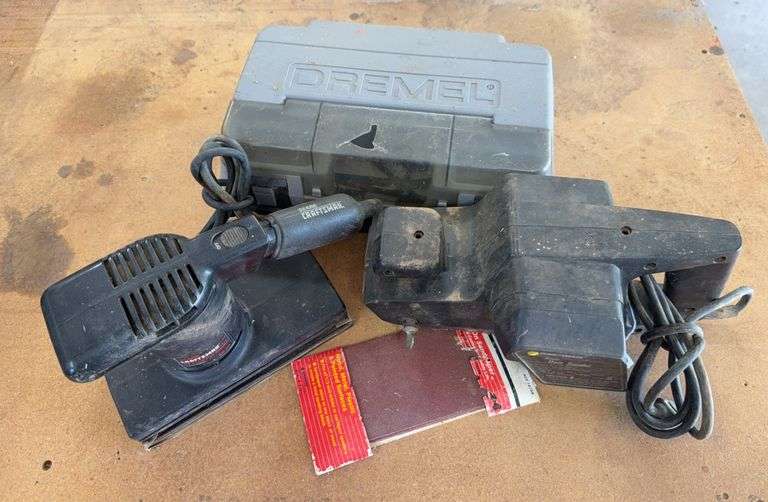 Black & Decker Belt Sander, Dremel, & Sears/Craftsman Sheet Sander image