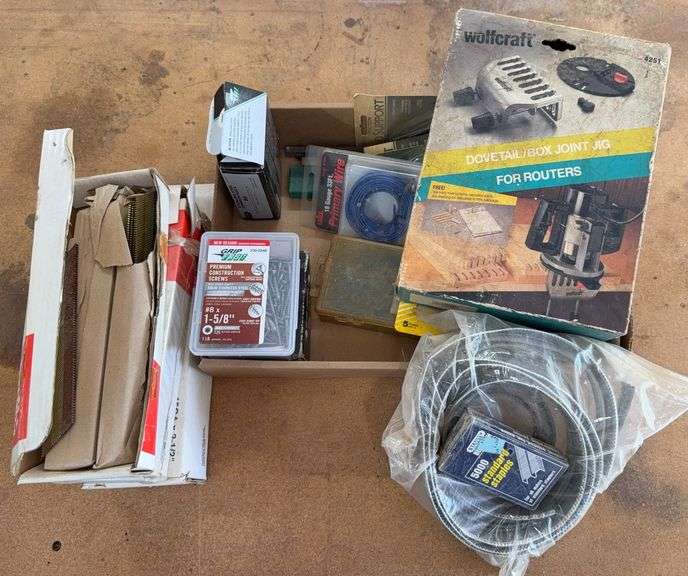 Nail Gun Nails, Dovetail/Box Joint Jig For Routers, & Misc. Shop Supplies image