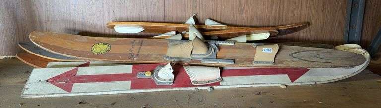 Vintage Wooden Skis image