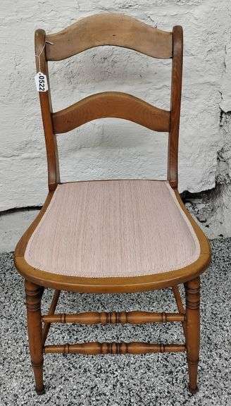 Wooden Chair with Pink Cushion image
