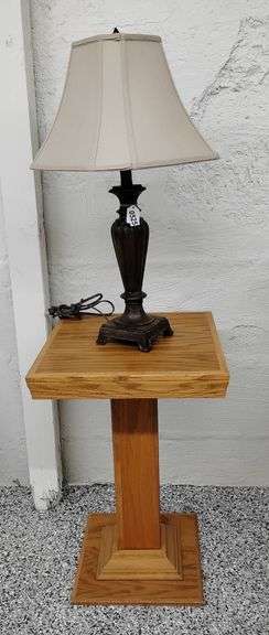 Side Table and Lamp image