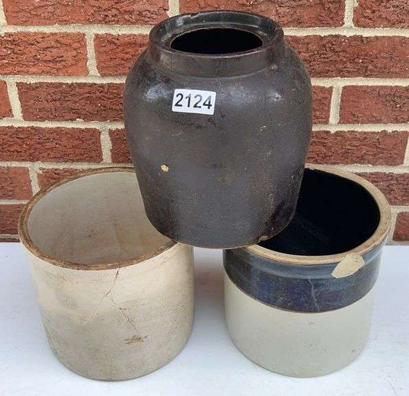 2 Crocks and Preserve Jar image