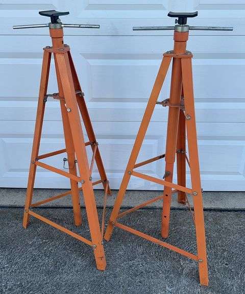Pair of High Tripod Jack Stands image