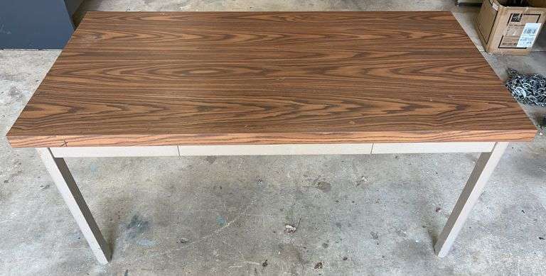 Metal Library Table w/ Drawer image