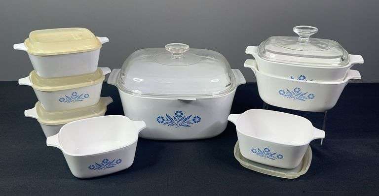 7 Corningware Blue CornFlower Casserole Dishes image