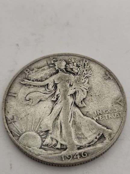 1946- S WALKING LIBERTY SILVER HALF DOLLAR image