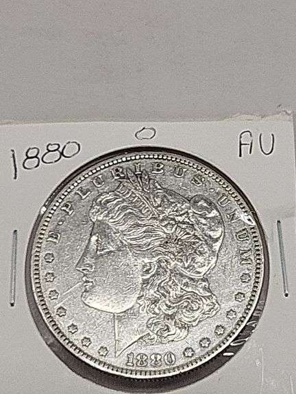 1880 O AU Morgan Silver Dollar image