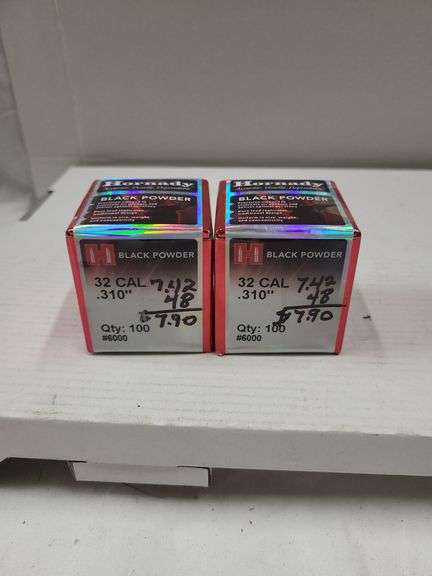 Two Boxes of Hornady .310" Lead Round Balls for Muzzleloader Loading image