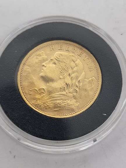 1935 Switzerland Twenty 20 Francs Libertas Helvetia Gold Coin image