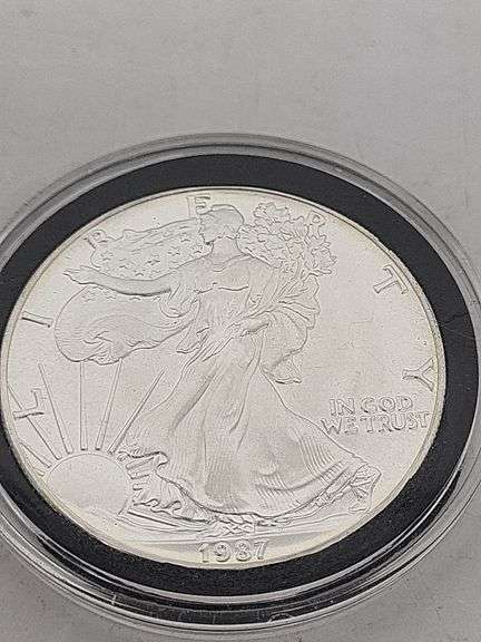 1987 AMERICAN SILVER EAGLE  BU image