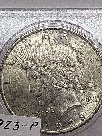 1923-P BU PEACE SILVER DOLLAR image