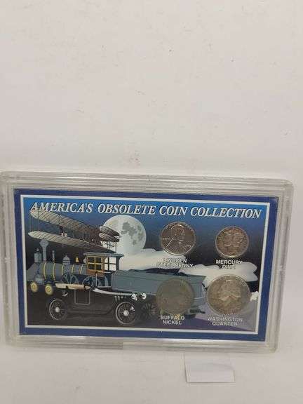 America's Obsolete Coin Collection Set Lincoln Steel Penny Mercury Dime Buffalo Nickel image