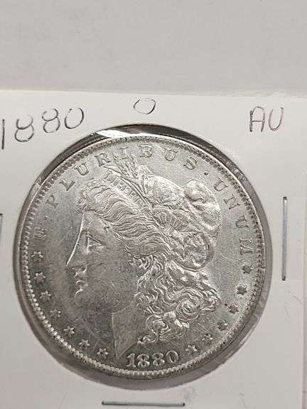 1880 O AU Morgan Silver Dollar image