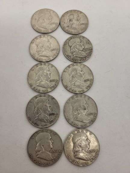 10-1961D FRANKLIN HALF DOLLARS image