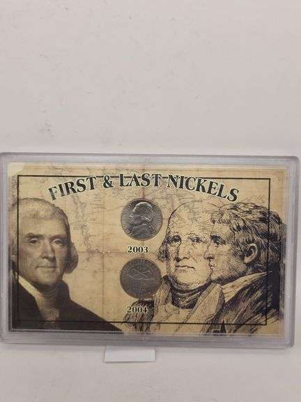 Morgan Mint First & Last Nickels Last Jefferson 2003 and First Lewis & Clark 2004 image