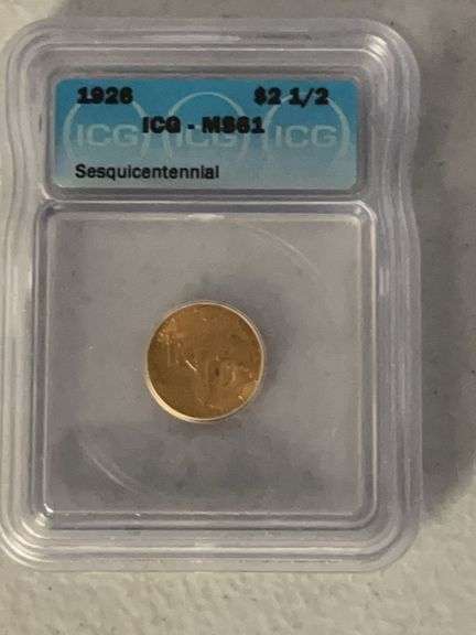 1926 2 1/2 Gold Coin MS 61 image