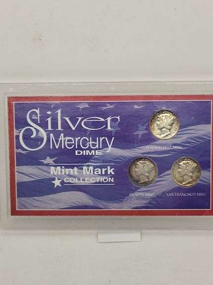 Silver Mercury Dimes Set "Mint Mark Collection" image