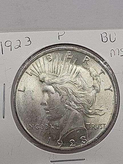 1923-P BU MS PEACE SILVER DOLLAR image