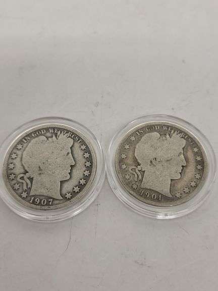 1901, 1907o Barber Half Dollars image