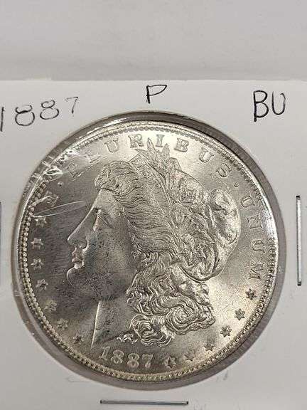 1887 P BU Morgan Silver Dollar image