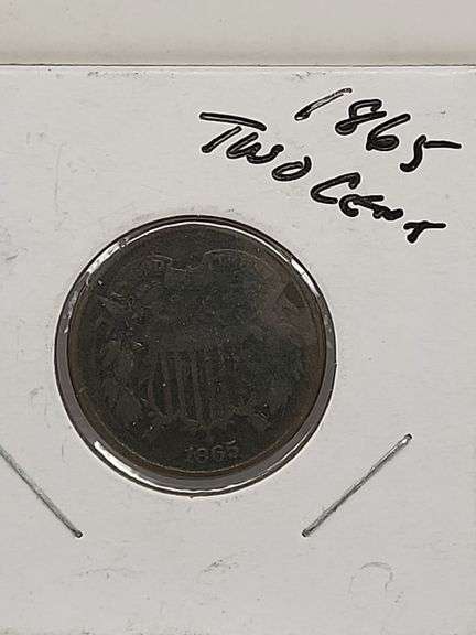 1865 2 cent piece image