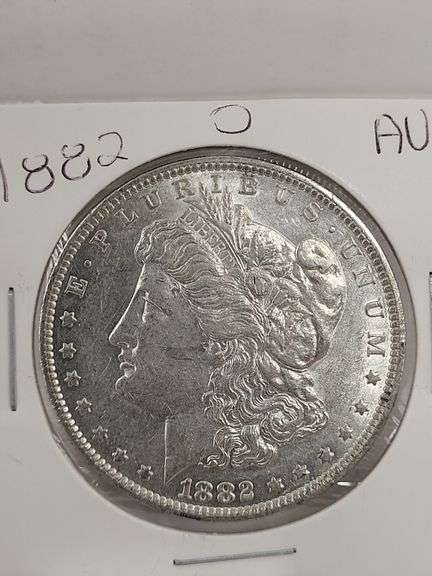 1882-O AU  MORGAN SILVER DOLLAR image