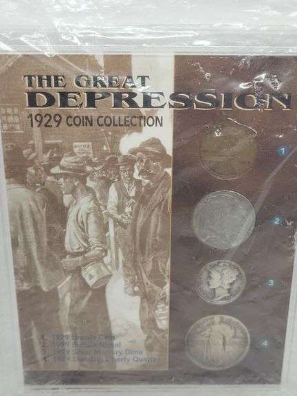 The Great Depression 1929 Coin Collection 4 Coin Set In Case image