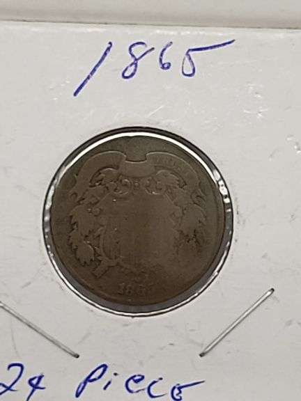 1865 2 cent piece image