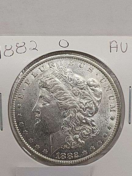 1882 O AU MORGAN SILVER DOLLAR image