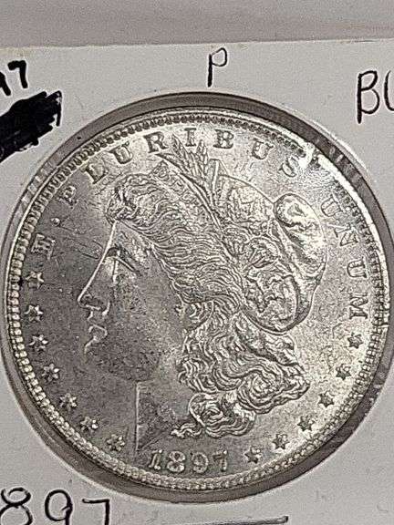 1897 P BU Morgan Silver Dollar image