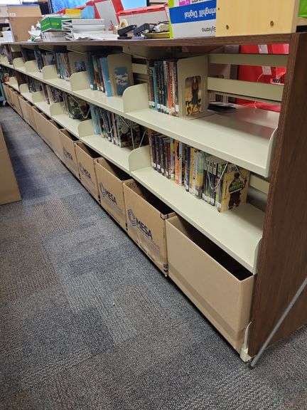 15ft freestanding bookshelf unit- books not included image