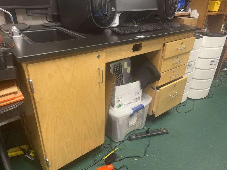 Large desk with sink image