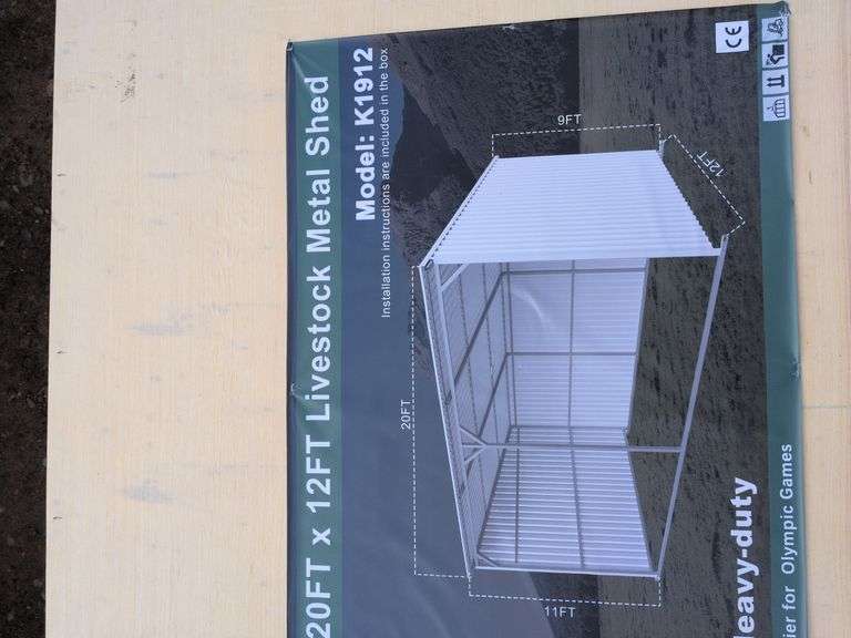 20ft*12ft livestock metal shed image