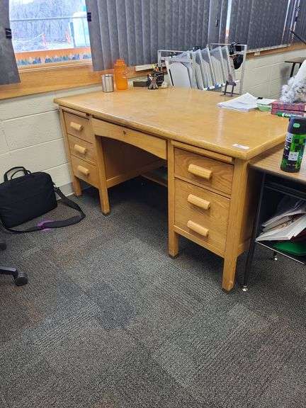 Lg office Desk- items on and around desk not included image