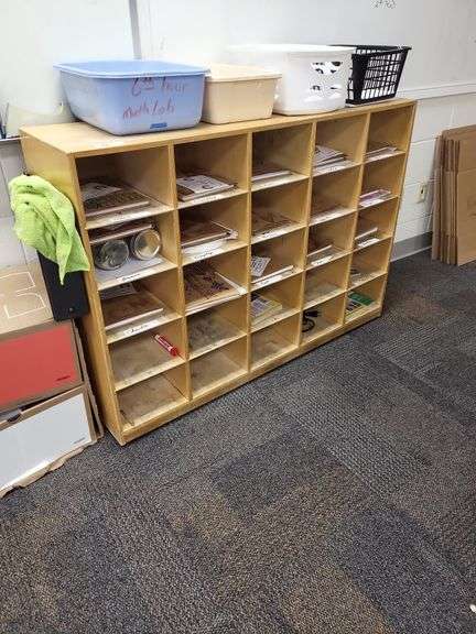 Classroom storage shelf- contents not included image