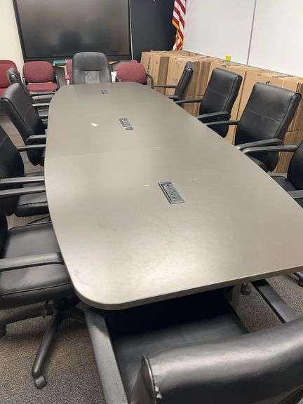 Conference table and 10 chairs image