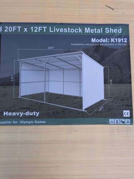 20ft*12ft livestock Metal shed image