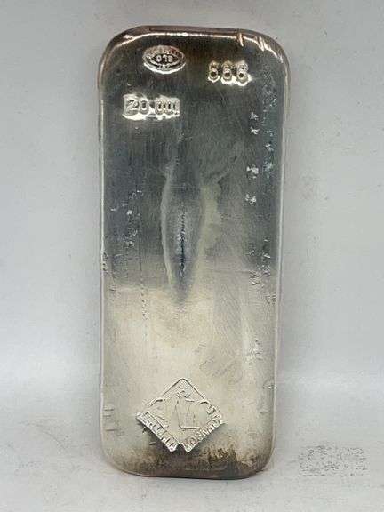 100 Troy oz Johnson Matthey Silver Bar image
