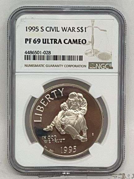 1995 S Silver War Dollar PF 69 Ultra Cameo image
