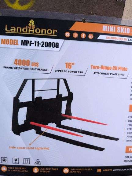 Mini Skid Steer Pallet Fork Frame image