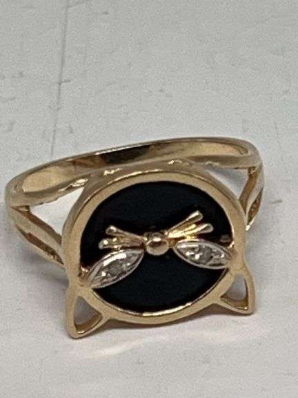 Ring Size 6 1/4  3.1 Grams Total SB 14 K image