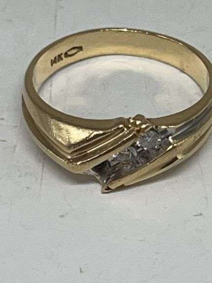 14 K Gold Ring Size 10 7.2 Grams Total Weight image